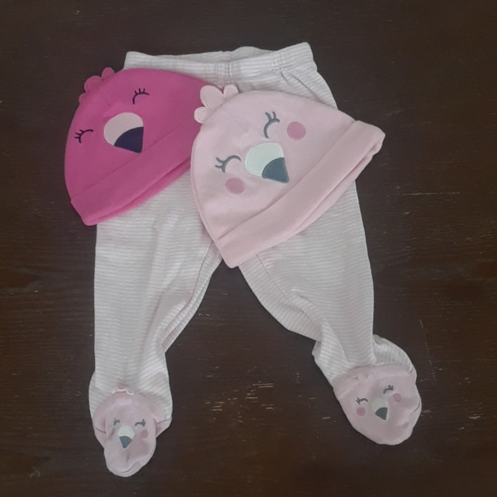 Carter's Animal Footie Pants & Matching Hats